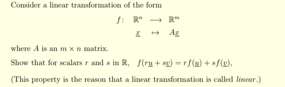 Solved Consider a linear transformation of the form | Chegg.com