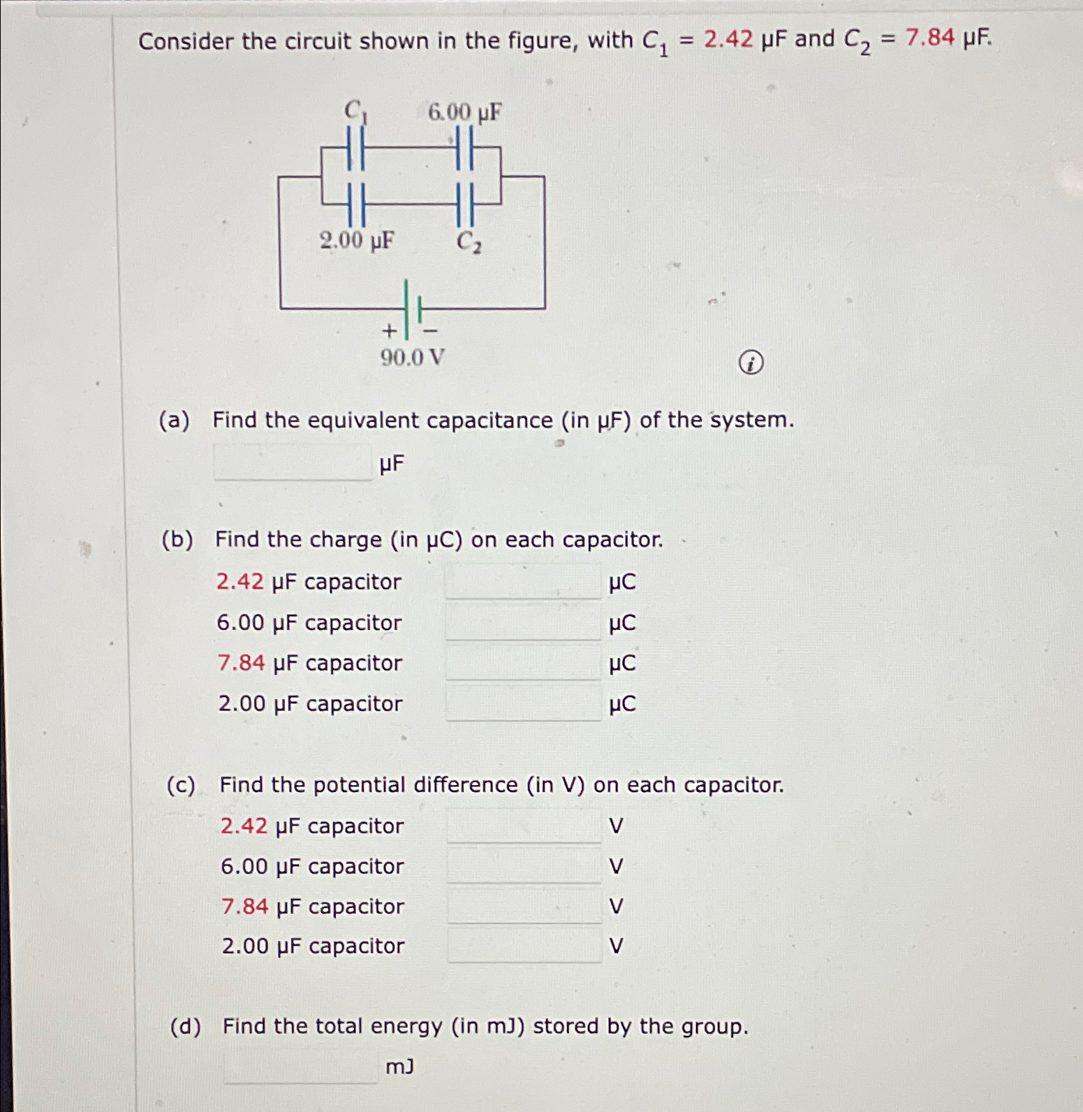 Solved Consider the circuit shown in the figure, with | Chegg.com