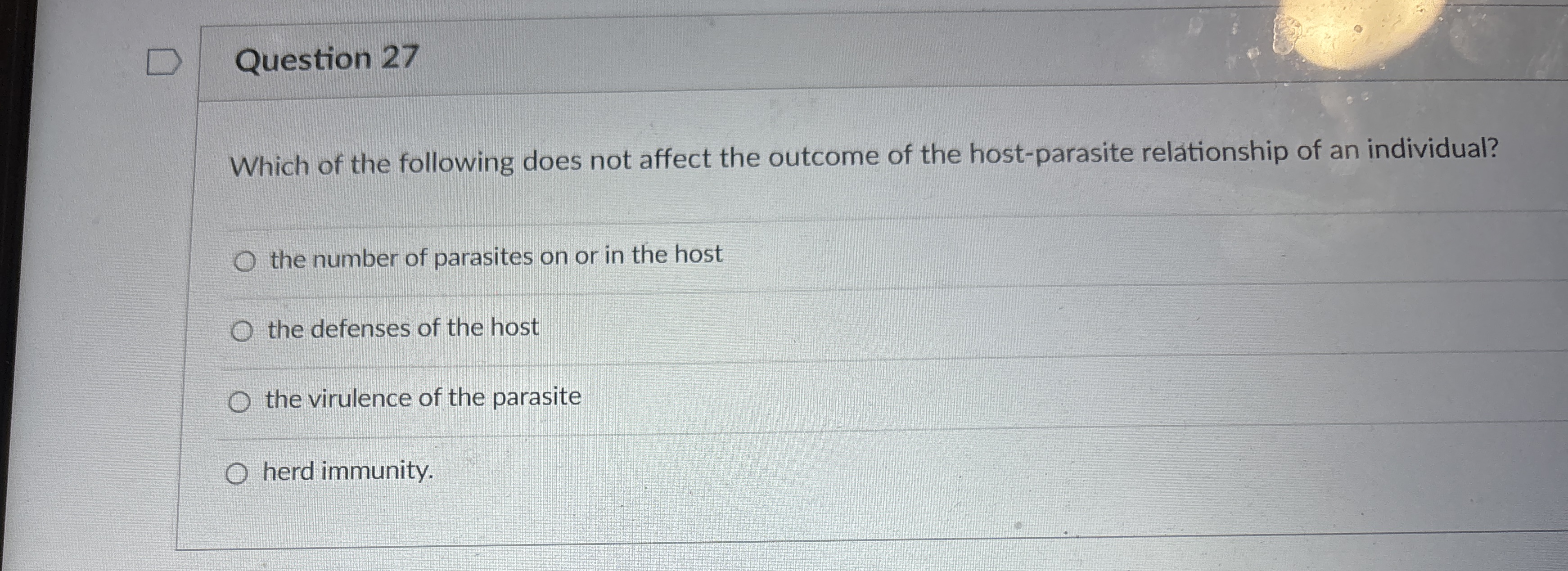 Solved Question 27Which of the following does not affect the | Chegg.com