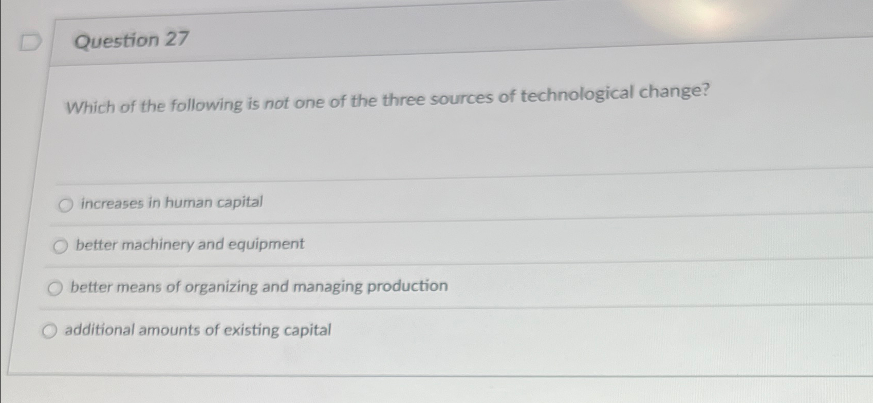 Solved Question 27Which of the following is not one of the | Chegg.com