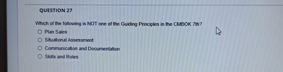 Solved QUESTION 27Which of the following is NOT one of the | Chegg.com