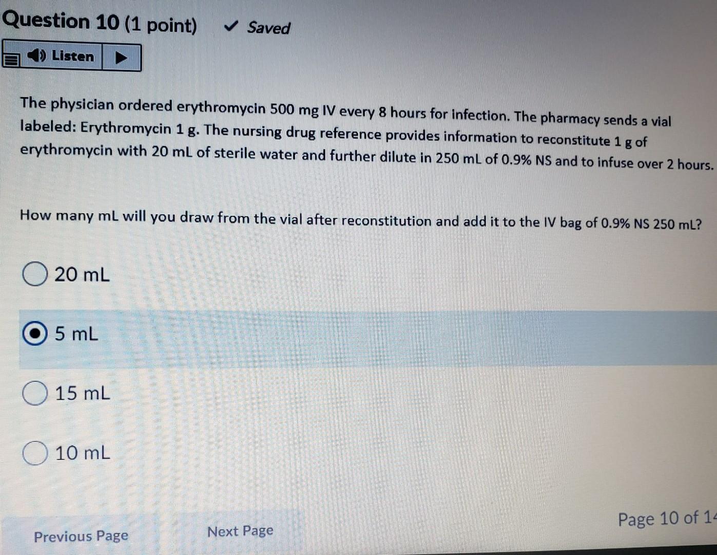 Solved Question 10 (1 point) Saved