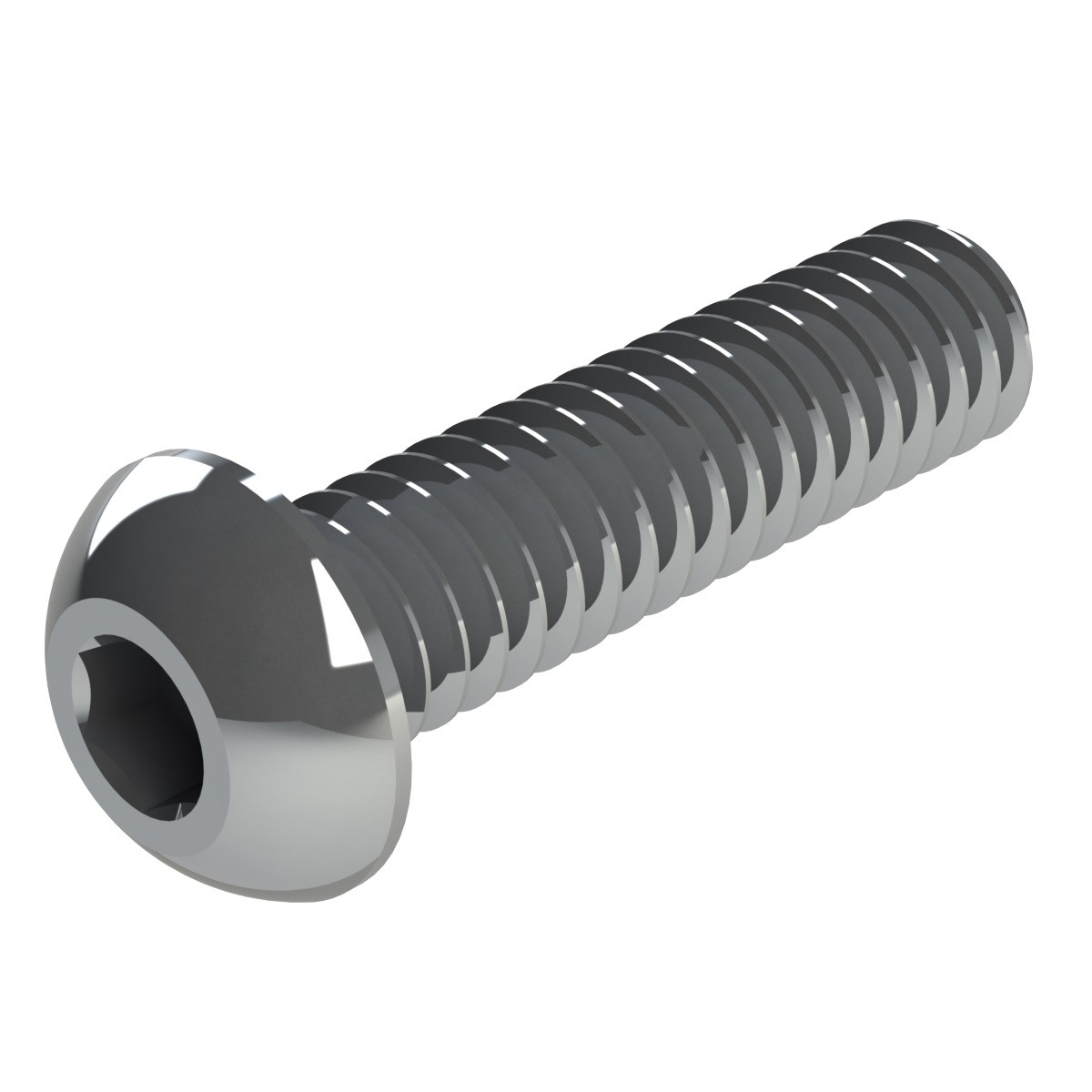 1/4-20 x 1" Button Head Screw - Zinc Plated