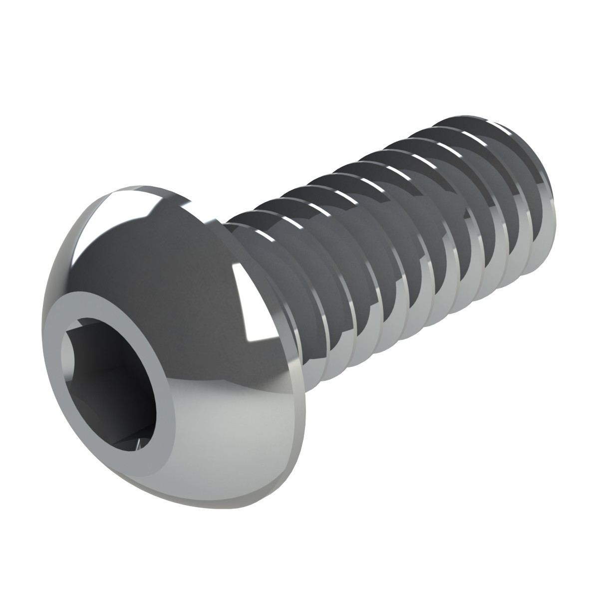 1/4-20 x 5/8" Button Head Screw - Zinc Plated