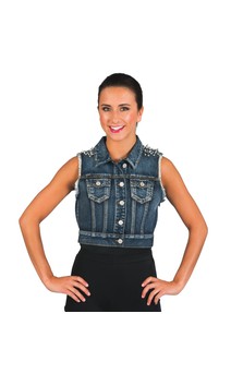 Click for more information about Studded Denim Vest