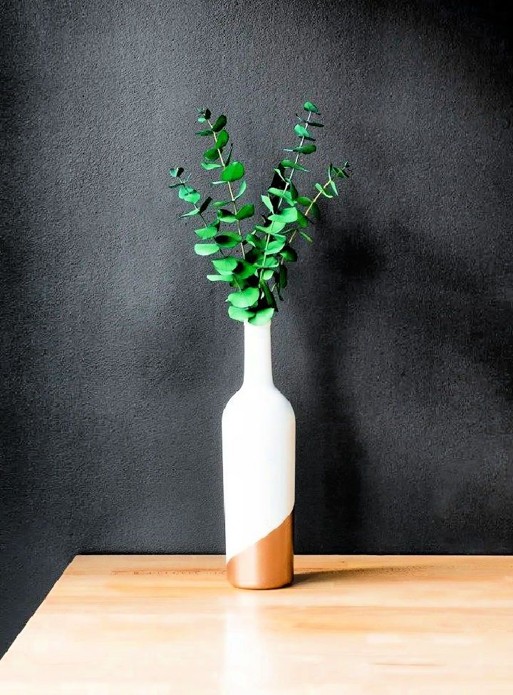 Upcycled Wine Bottle Vase