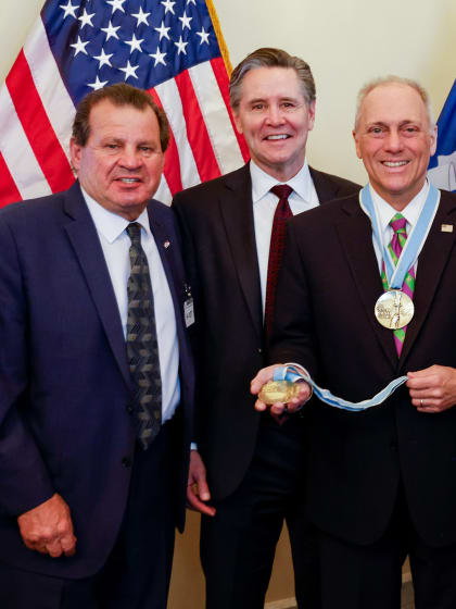 United States 'Miracle on Ice' team members visit Capitol Hill under consideration for Congressional Gold Medal