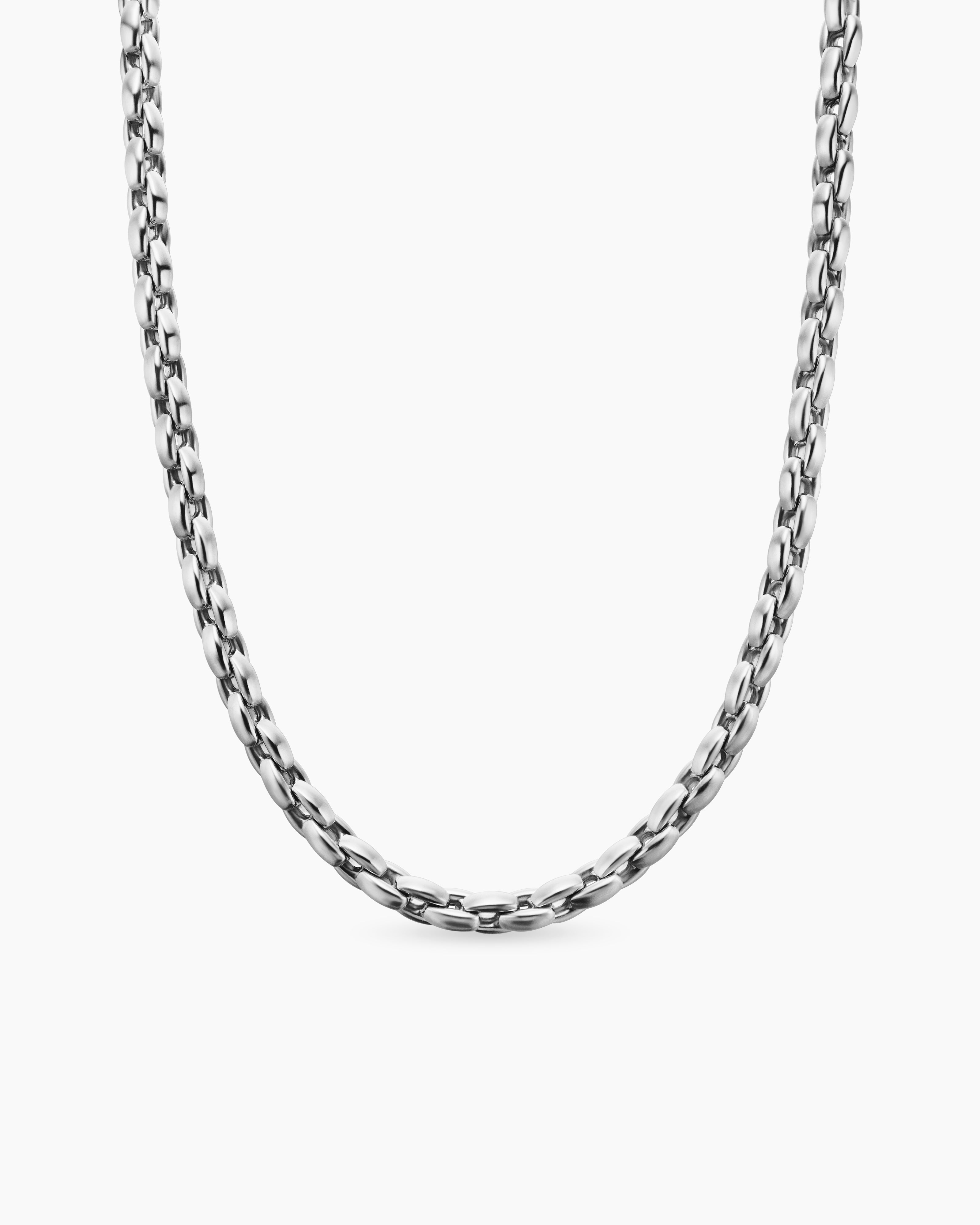 Mens Elongated Box Chain Necklace in Sterling Silver, 6mm | David Yurman EU