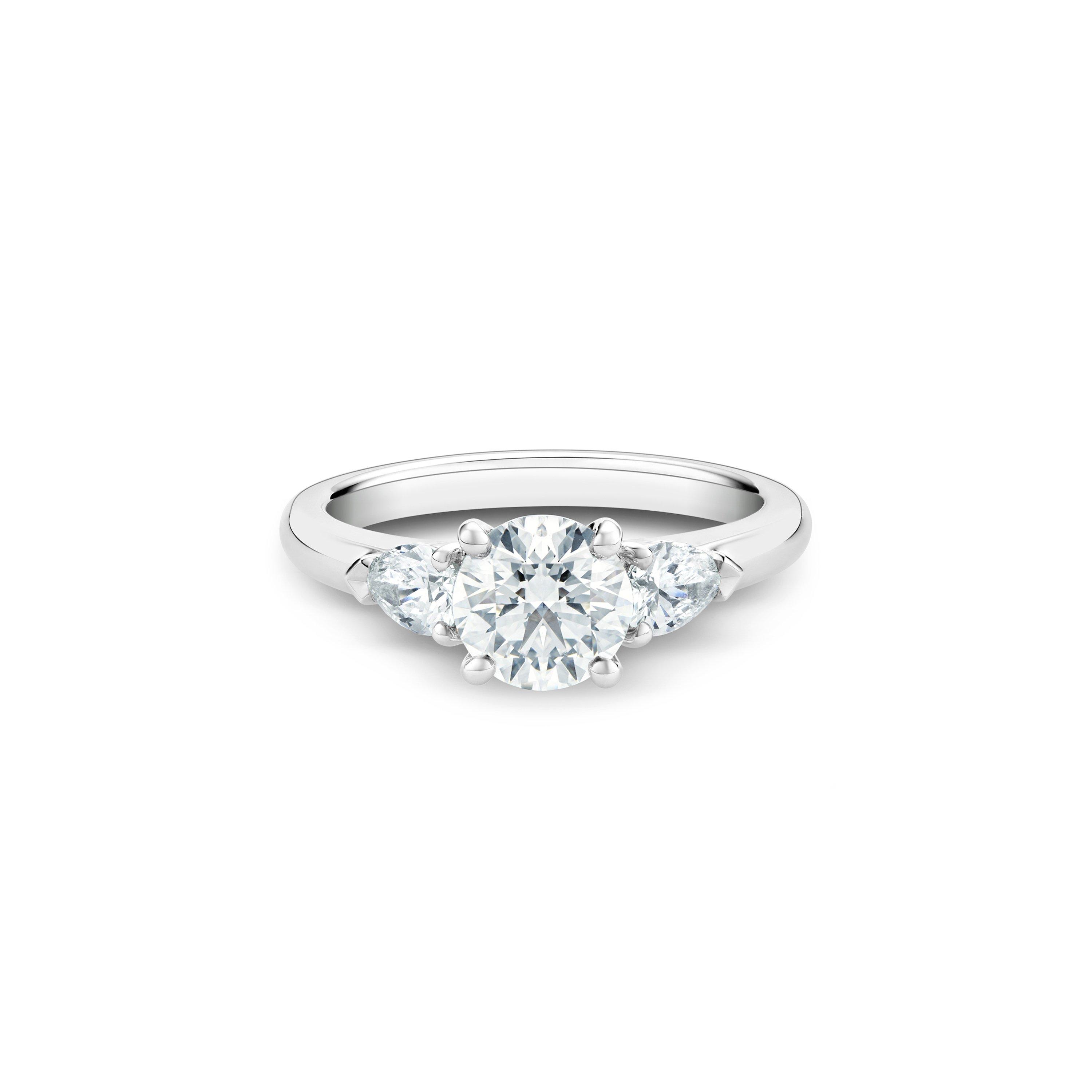 Solitaire DB Classic diamant tailles brillant et poire, image 1