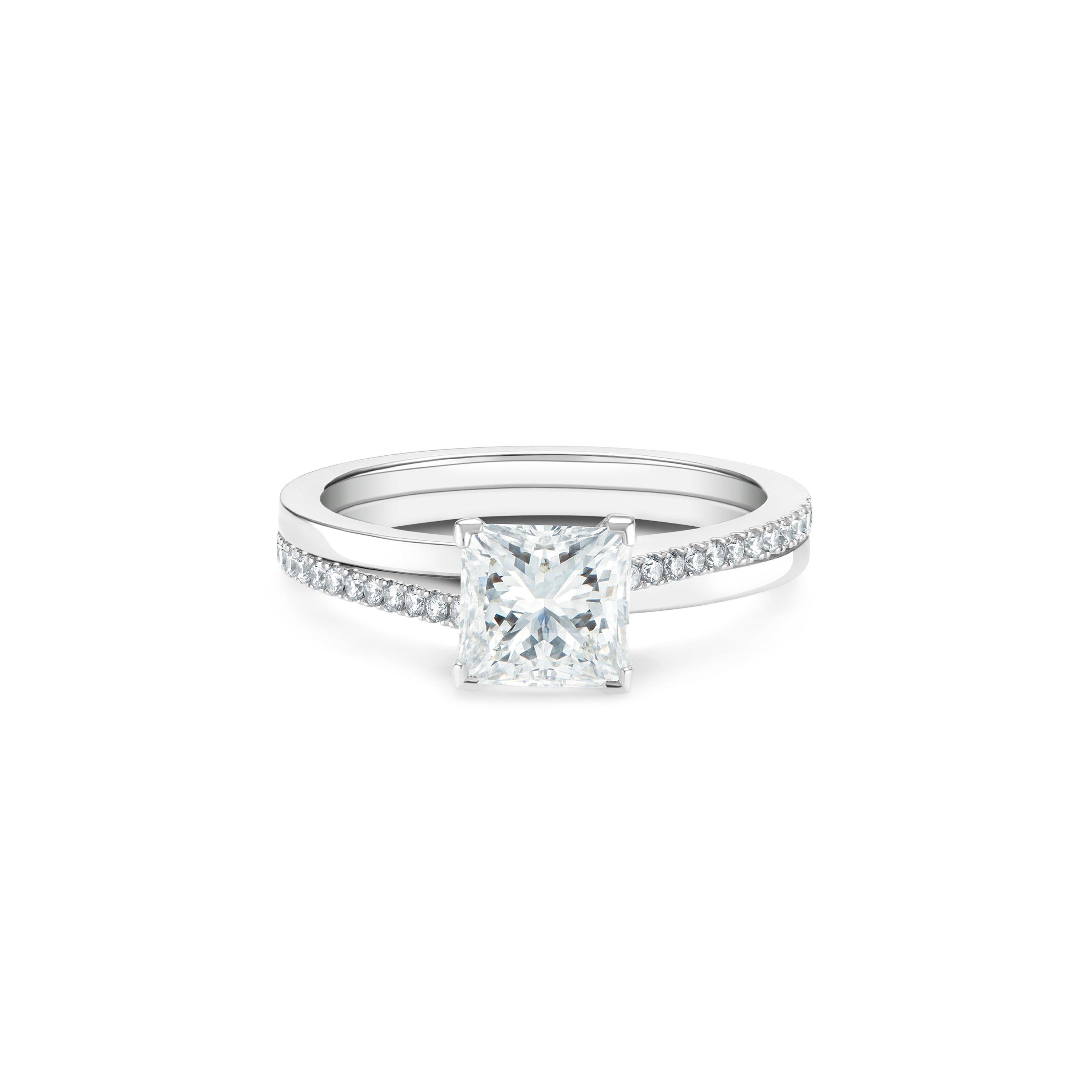 Solitaire The Promise Diamant Taille Princesse, image 1