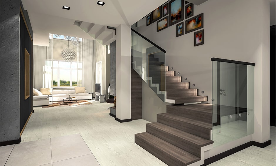 Glass Staircase Design Ideas For Your Home | Designcafe