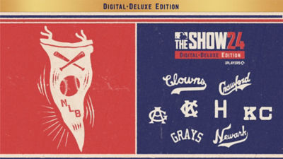 MLB the Show 24 digital deluxe key art featuring the Negro-League team logos