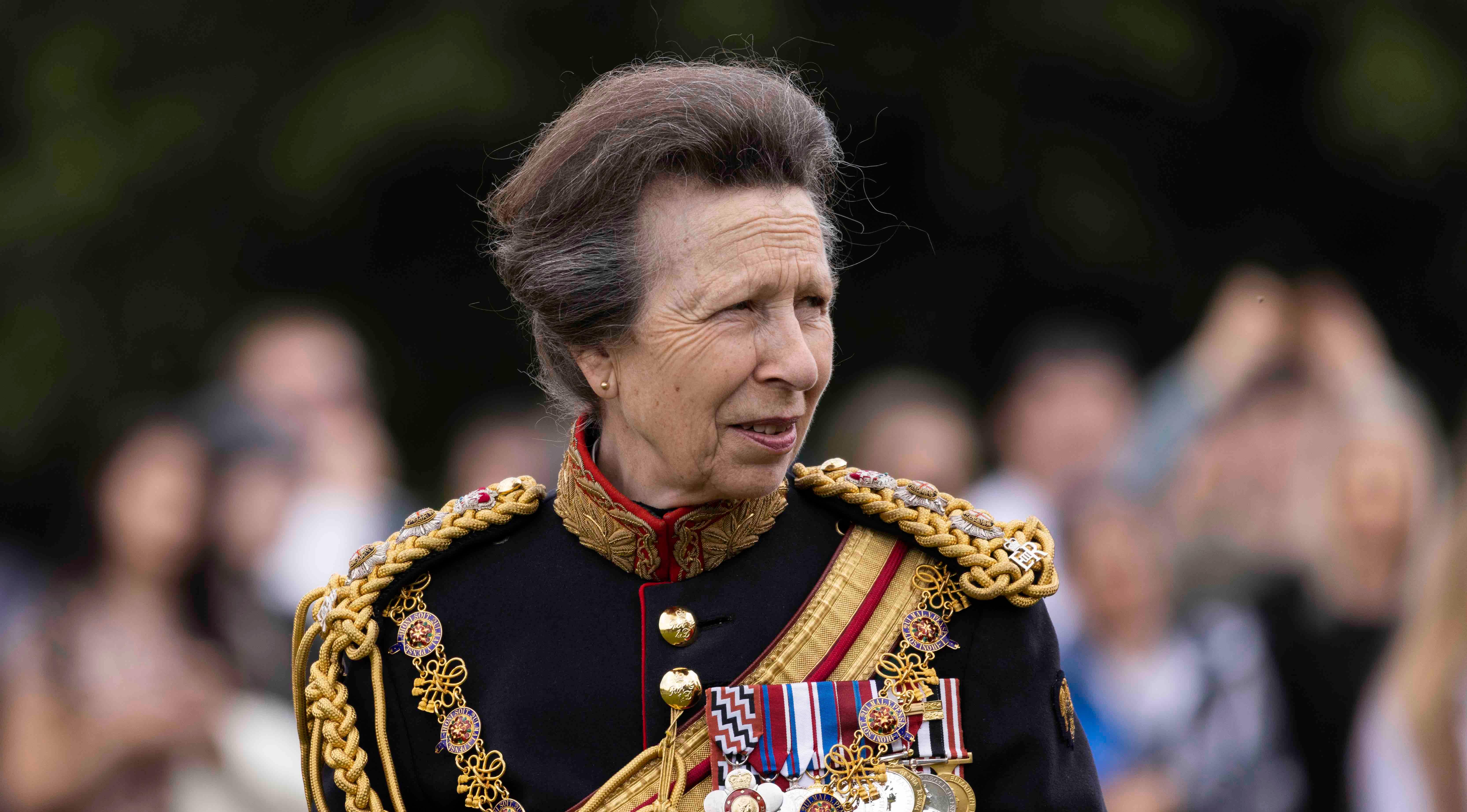 Princess Anne sports a military uniform to the Queen's Platinum Jubilee in June 2022.