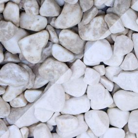 Blooma White 15-25mm Rounded pebbles