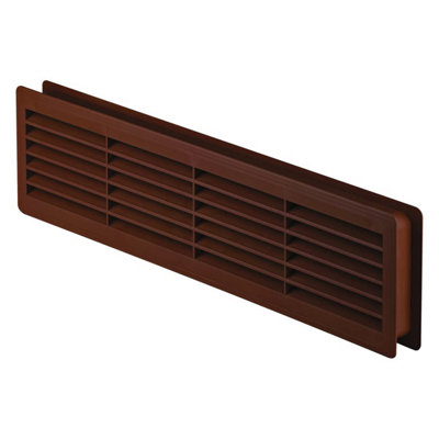 Door Air Vent Grille 460 x 135 mm / 18.1 x 5.3 in Double-Sided Ventilation Cover ABS Plastic (Brown)