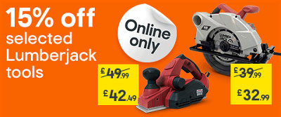 15% off selected Lumberjack Tools. Online only offer.Shop now.