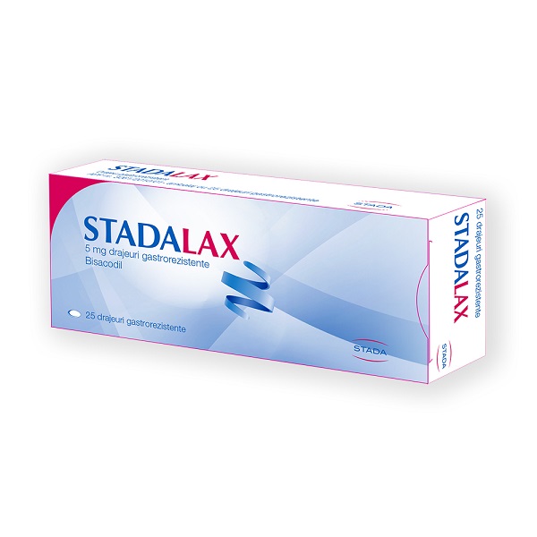 Stadalax, 5 mg, 25 drajeuri gastrorezistente, Stada