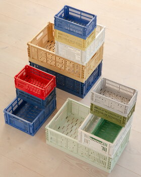 HAY Colour Crate, L, recycelter Kunststoff, Dunkelblau, dekorationsbild