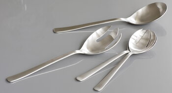 Kay Bojesen Grand Prix small salad set, polished stainless steel, decoration image