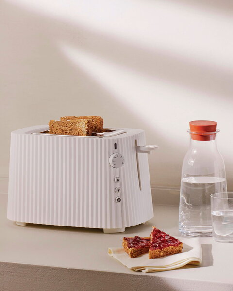 Toaster, Plissé Set aus Toaster und Wasserkocher, 1,7 l, Weiß, Weiß