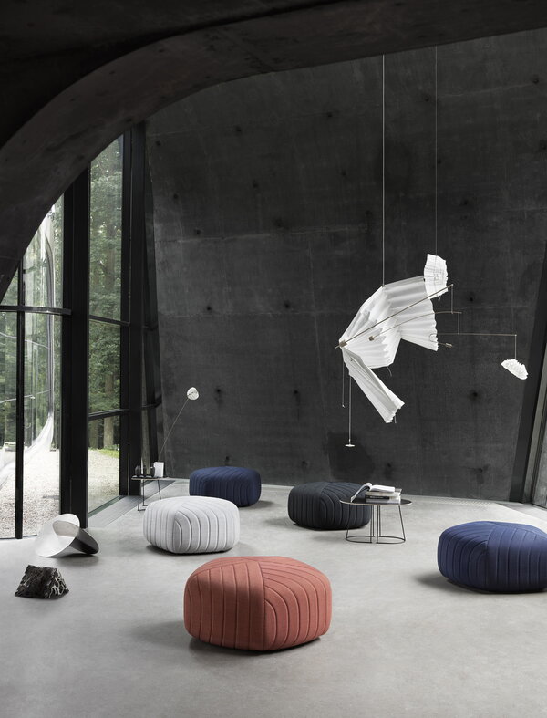 Poufs & ottomans, Five pouf, light grey, Gray