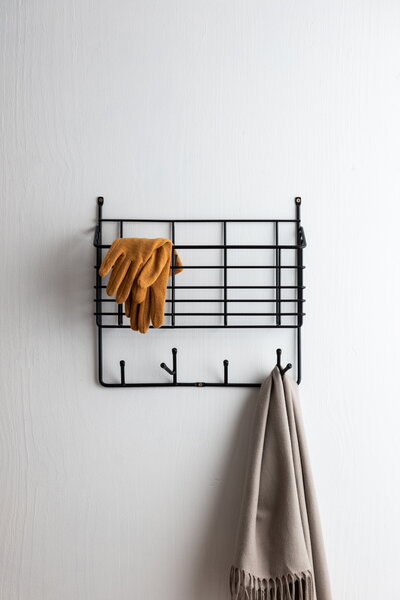 Wall coat racks, Mitten Shelf, S, black, Black