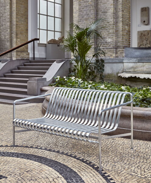 Outdoor sofas, Palissade lounge sofa, hot galvanised, Silver