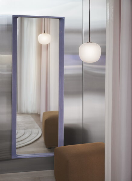 Wall mirrors, Arced mirror, 170 x 61 cm, light lilac, Purple