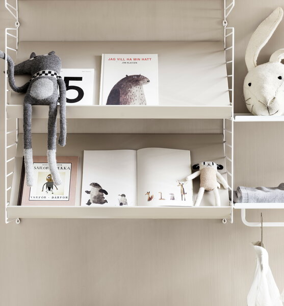 Shelving units, String magazine shelf, beige, Beige