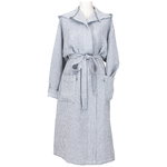 Lapuan Kankurit Terva bathrobe with hood, white - grey