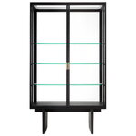 GUBI Private vitrine, black / brown stained oak