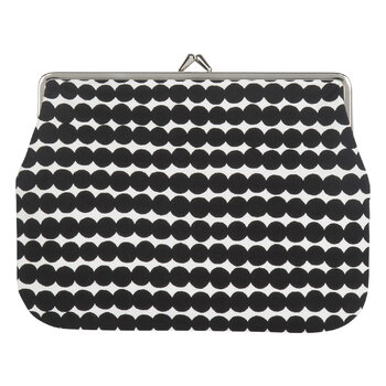 Accessories, Räsymatto Puolikas Kukkaro purse, white - black, Black & white