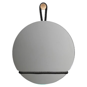 Wall mirrors, Lasso mirror, round, Silver