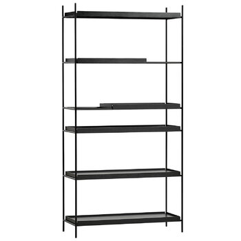 Bookcases, Tray shelf, high, black, Black