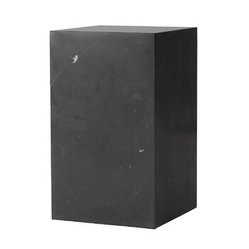 Beistelltische, Plinth Tisch, hoch, schwarzer Marquina Marmor, Schwarz