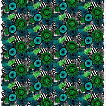 Marimekko fabrics, Pieni Siirtolapuutarha fabric, green, Green