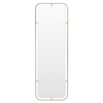 Wall mirrors, Nimbus mirror, rectangular, polished brass, Gold