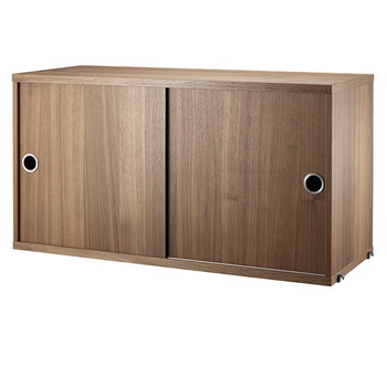 Shelving units, String cabinet, 78 x 30 cm, walnut, Brown