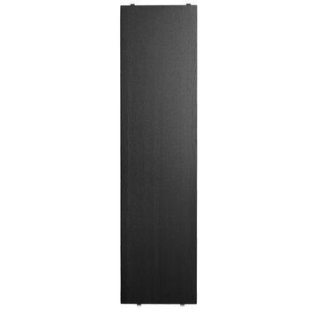 Shelving units, String shelf 78 x 20 cm, 3-pack, black stained ash, Black