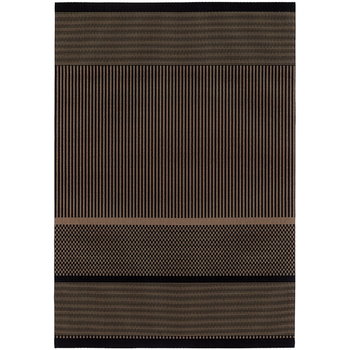 Paper yarn rugs, San Francisco carpet,  black - natural, Black