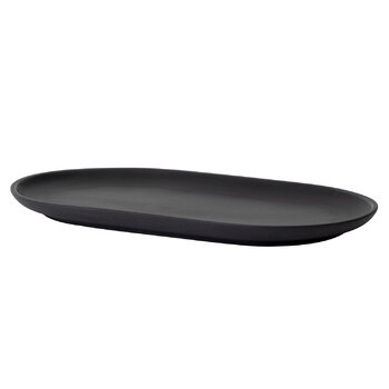 Plates, Sand Secrets plate, oval 20 cm, black, Black