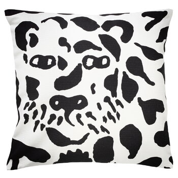 Cushion covers, OTC Cheetah cushion cover, 47 x 47 cm, black - white, White