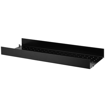 Shelving units, String metal shelf, 78 x 30 cm, high, black, Black