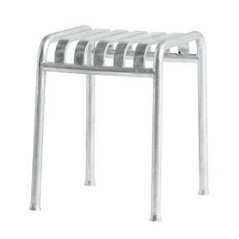 Patio chairs, Palissade stool, hot galvanised, Silver