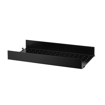 Shelving units, String metal shelf, 58 x 30 cm, high, black, Black