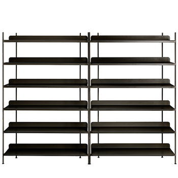 Shelving units, Compile shelf, Configuration 8, black, Black