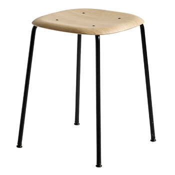 Stools, Soft Edge 70 stool, black - lacquered oak, Natural