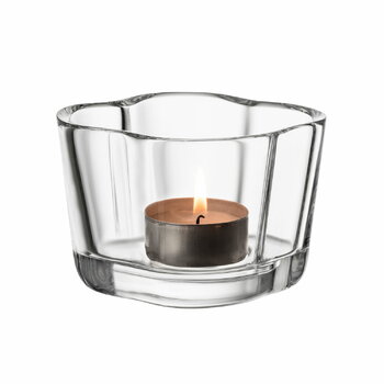 Tealight holders, Aalto tealight candleholder 60 mm, clear, Transparent