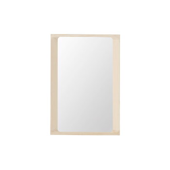 Wall mirrors, Arced mirror, 80 x 55 cm, spruce, Natural