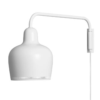 Wall lamps, Aalto wall lamp A330S "Golden Bell", white, White